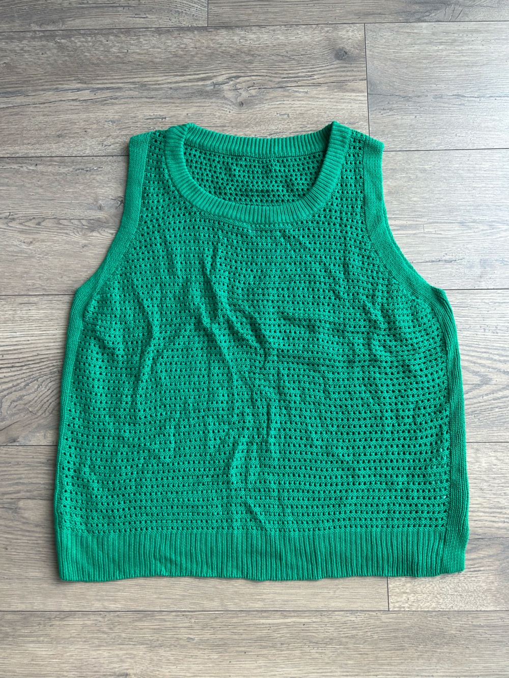 Amazon Green Knit Sleeveless Tank Top